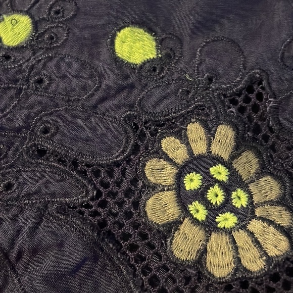 Rare Anthropologie Maeve blue/Purple Embroidered Floral Lace Dress Small - Picture 13 of 14